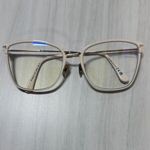 Tom Ford Light Beige Square Eyeglasses